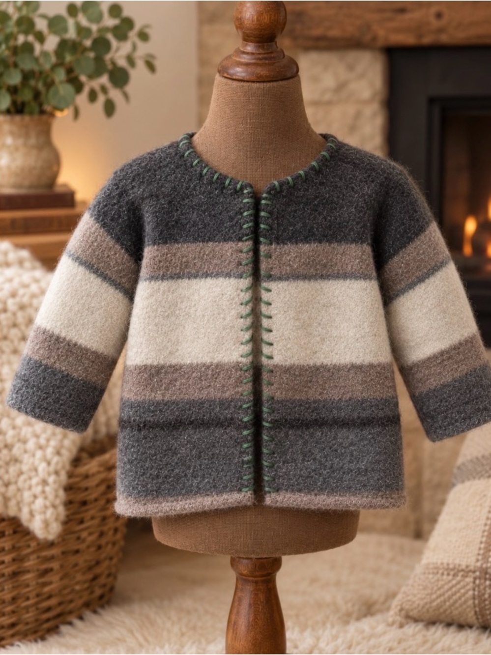 100% Wool Baby Cardigan